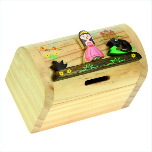 5215G: Girls Princess Money Boxes (Hidden Lock) (Pack Size 3) Price Breaks Available